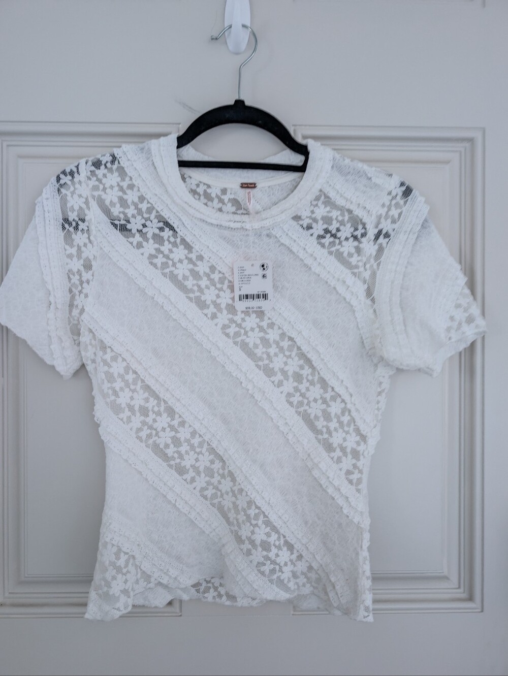 NWT Free People Solita Lace Top Size Small